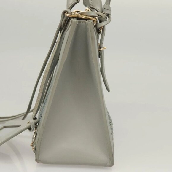 BALENCIAGA Hand Bag Leather 2way Gray Gold - Picture 5 of 15